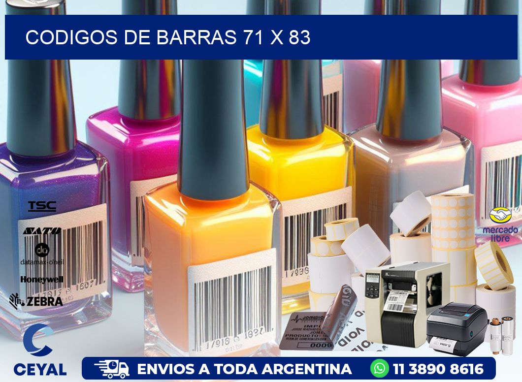 codigos de barras 71 x 83