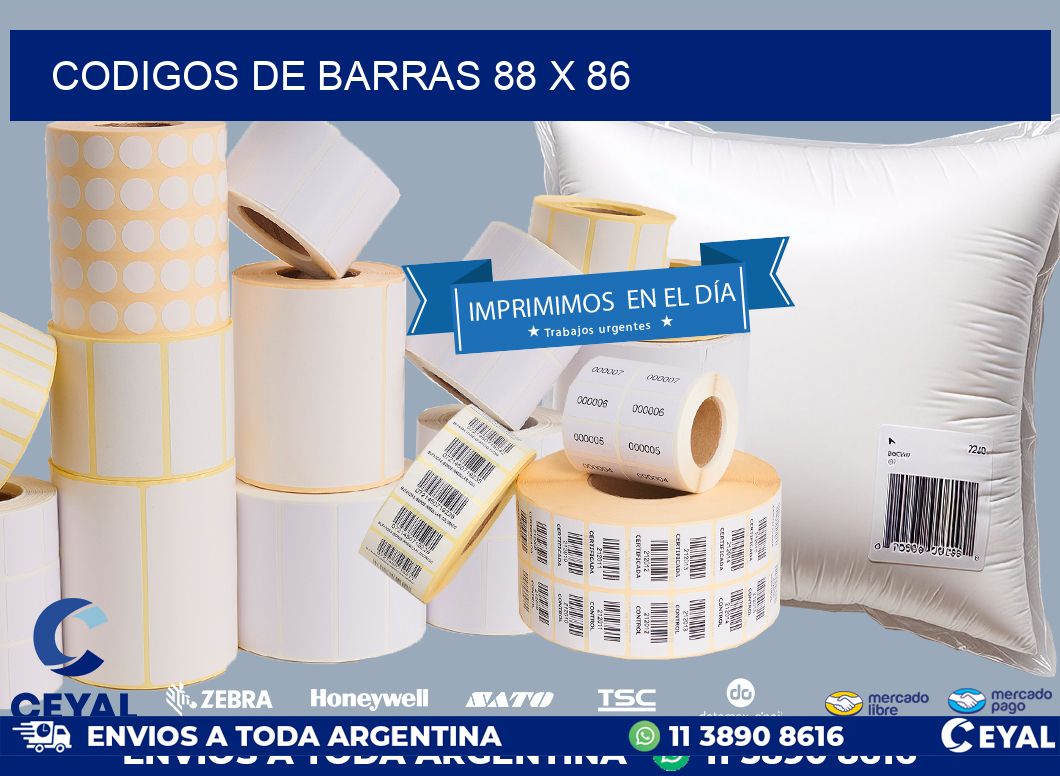 codigos de barras 88 x 86
