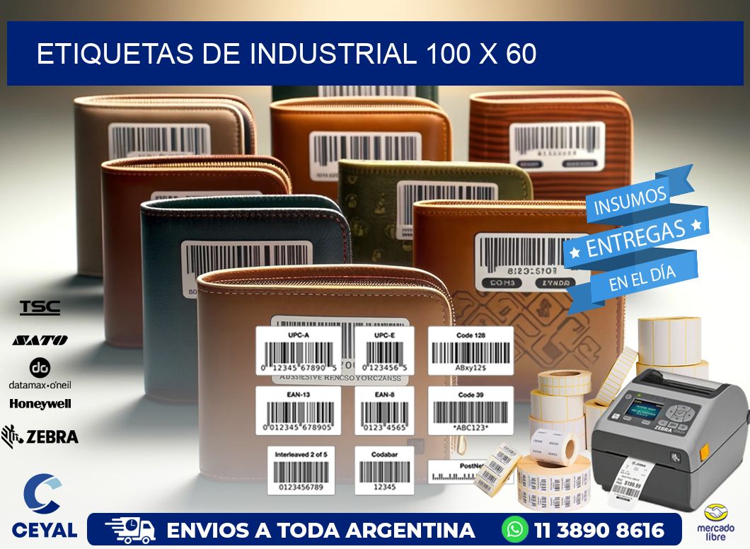 etiquetas de industrial 100 x 60