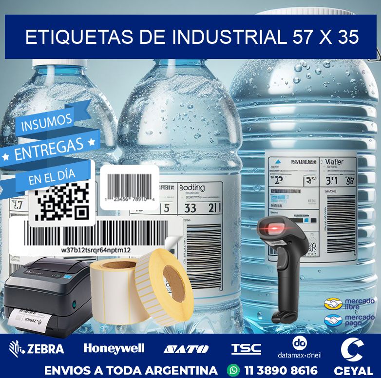 etiquetas de industrial 57 x 35