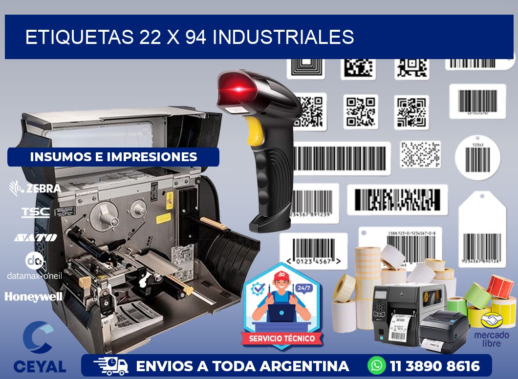 ETIQUETAS 22 x 94 INDUSTRIALES