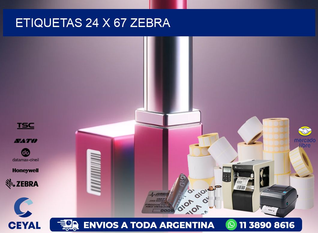 ETIQUETAS 24 x 67 ZEBRA