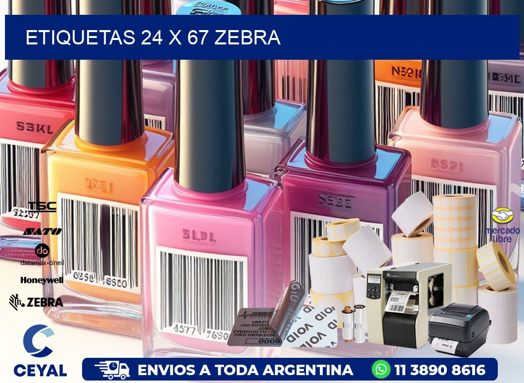 ETIQUETAS 24 x 67 ZEBRA