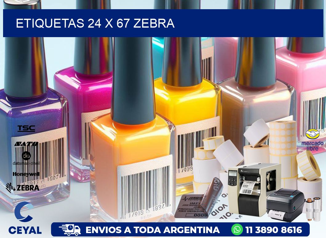 ETIQUETAS 24 x 67 ZEBRA