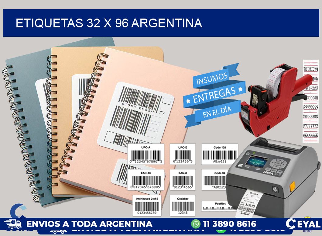 ETIQUETAS 32 x 96 ARGENTINA