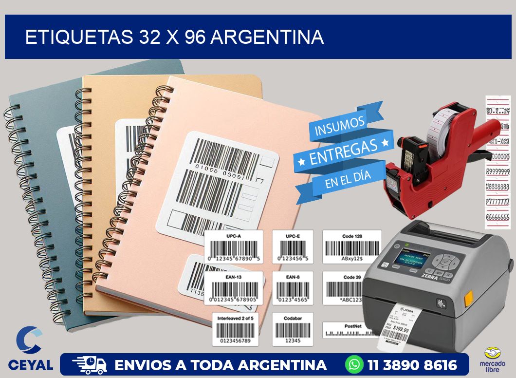 ETIQUETAS 32 x 96 ARGENTINA