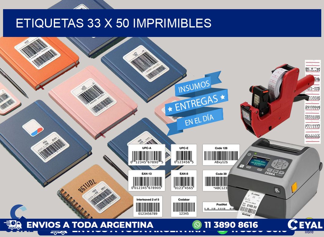 ETIQUETAS 33 x 50 IMPRIMIBLES