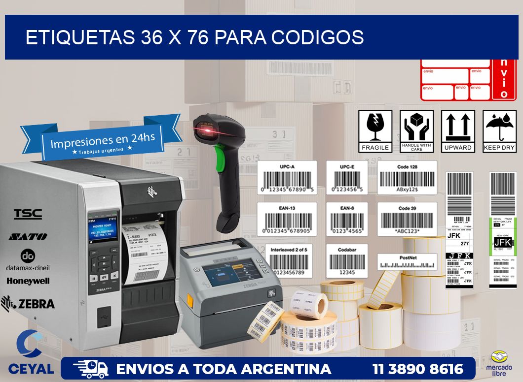 ETIQUETAS 36 x 76 PARA CODIGOS