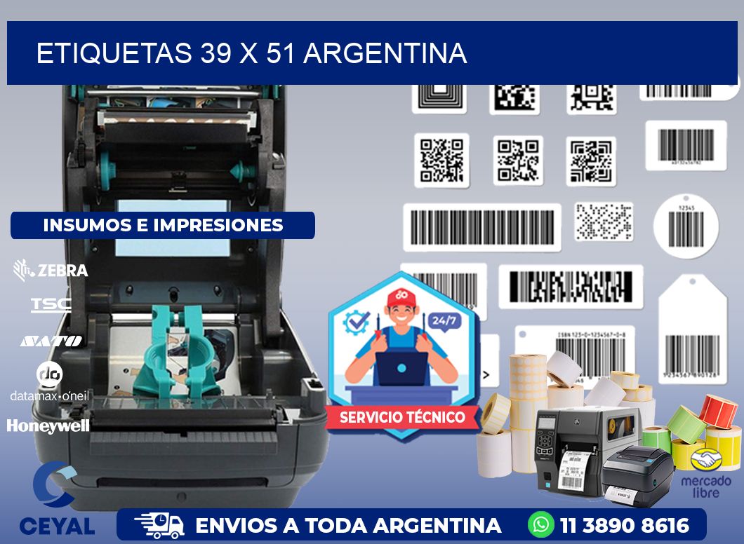 ETIQUETAS 39 x 51 ARGENTINA