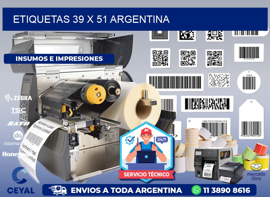 ETIQUETAS 39 x 51 ARGENTINA