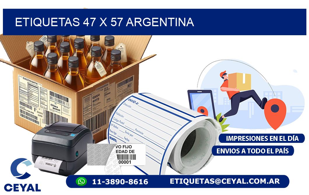 ETIQUETAS 47 x 57 ARGENTINA