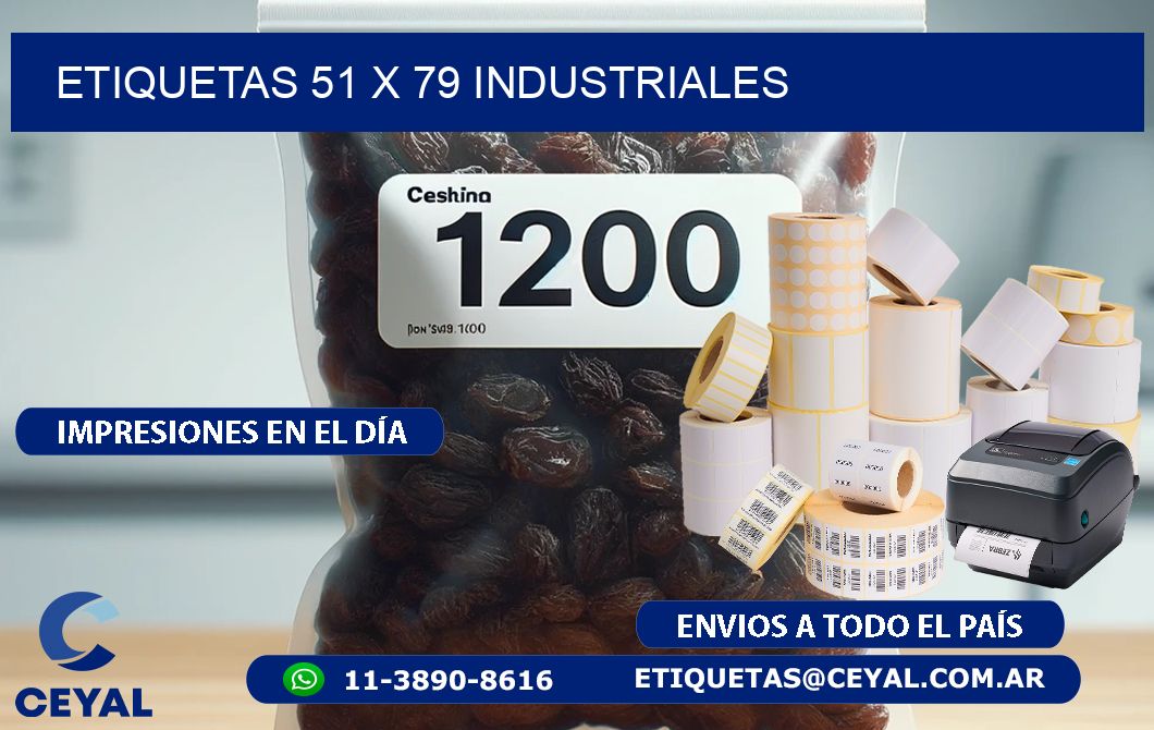 ETIQUETAS 51 x 79 INDUSTRIALES