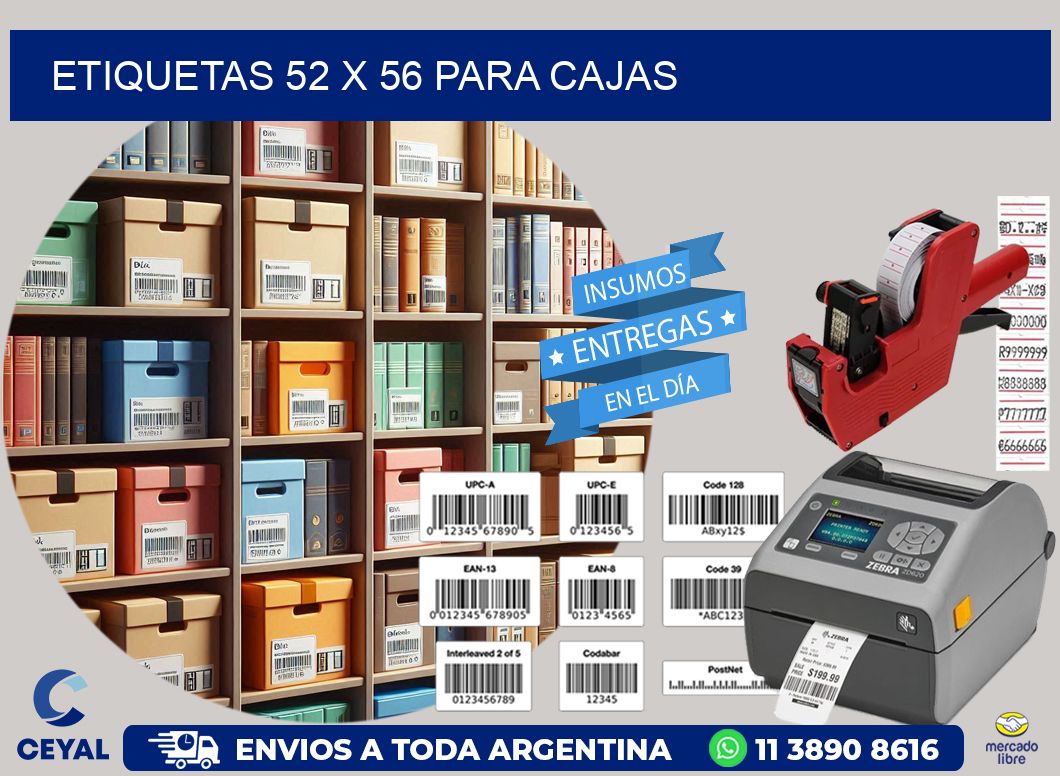 ETIQUETAS 52 x 56 PARA CAJAS