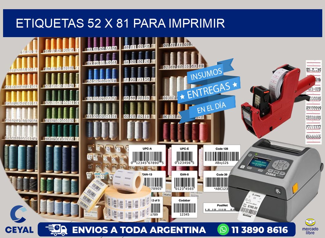 ETIQUETAS 52 x 81 PARA IMPRIMIR