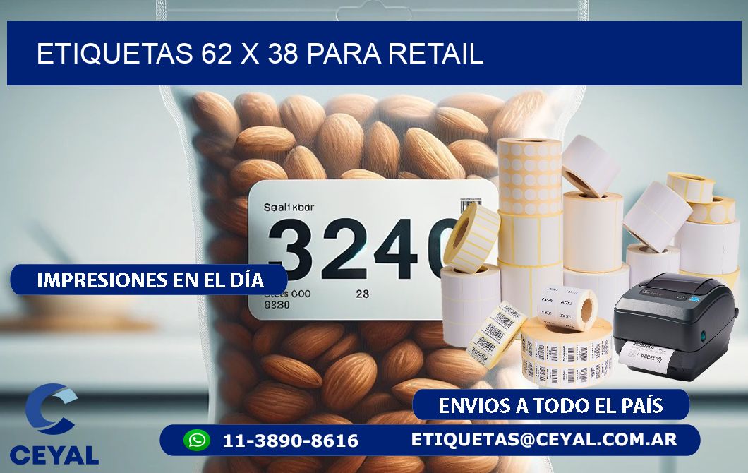 ETIQUETAS 62 x 38 PARA RETAIL