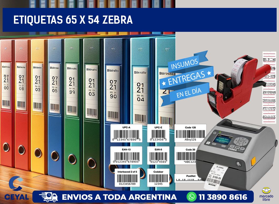 ETIQUETAS 65 x 54 ZEBRA