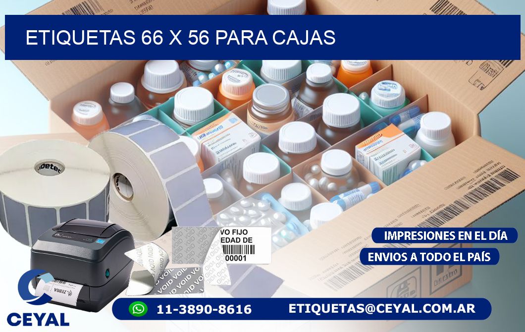 ETIQUETAS 66 x 56 PARA CAJAS