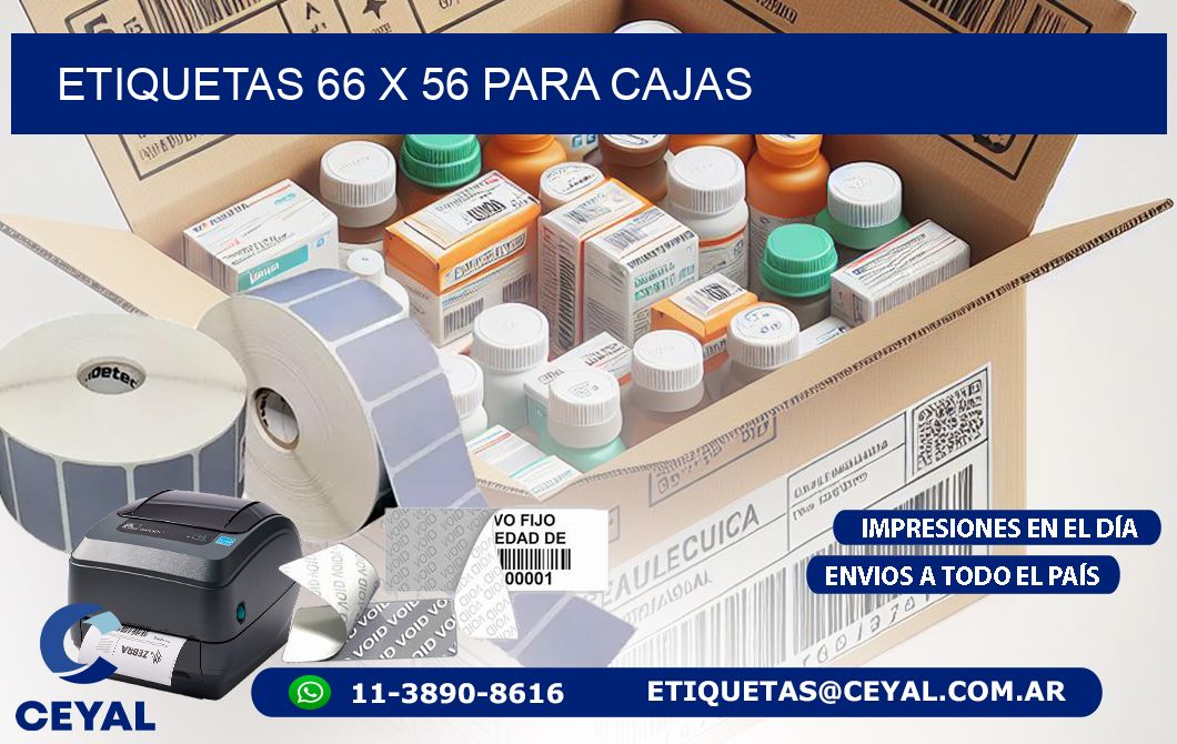 ETIQUETAS 66 x 56 PARA CAJAS