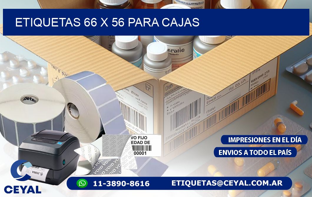 ETIQUETAS 66 x 56 PARA CAJAS