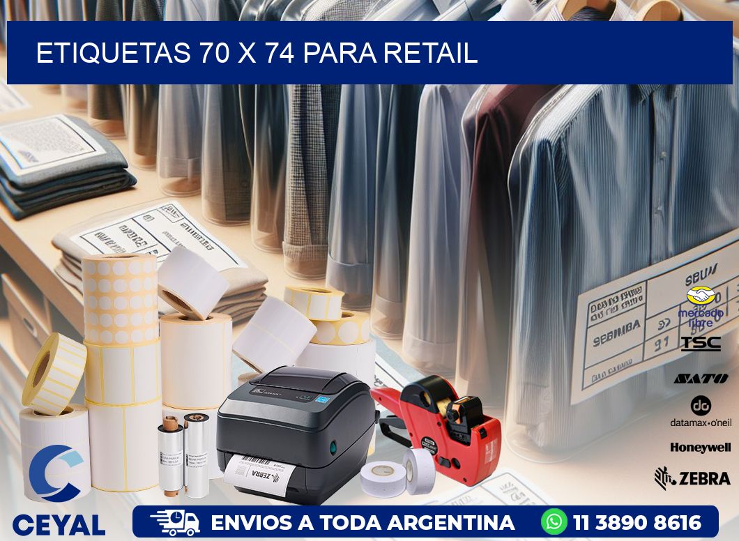ETIQUETAS 70 x 74 PARA RETAIL