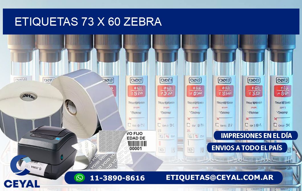ETIQUETAS 73 x 60 ZEBRA
