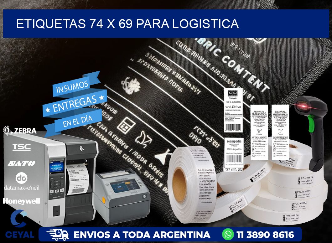 ETIQUETAS 74 x 69 PARA LOGISTICA