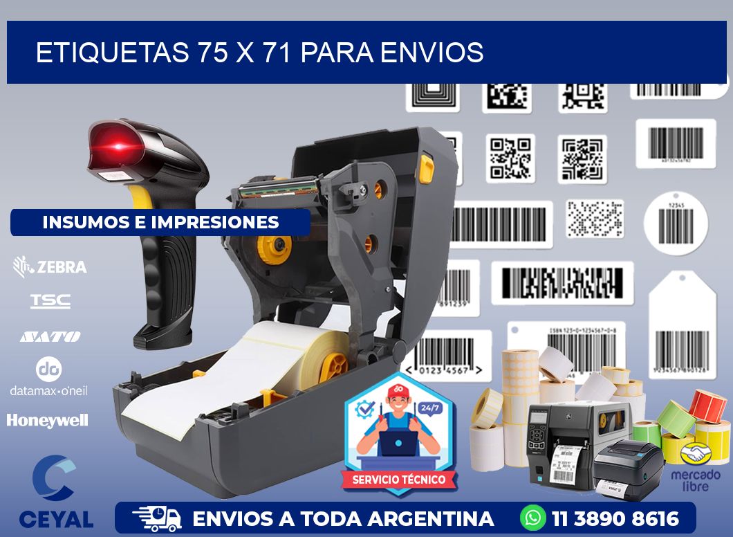 ETIQUETAS 75 x 71 PARA ENVIOS