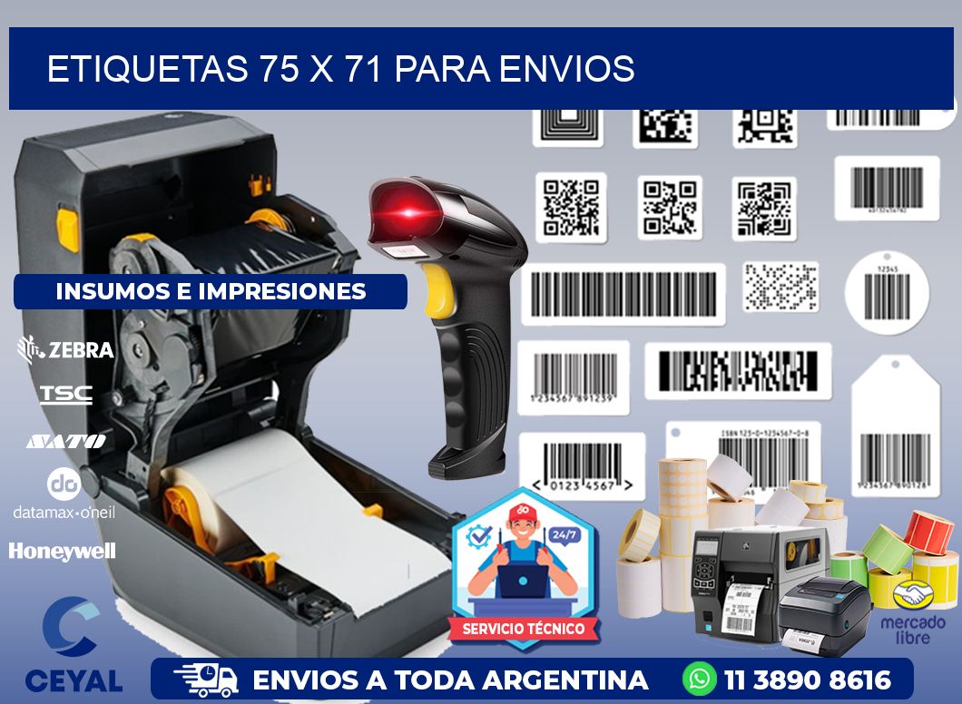 ETIQUETAS 75 x 71 PARA ENVIOS