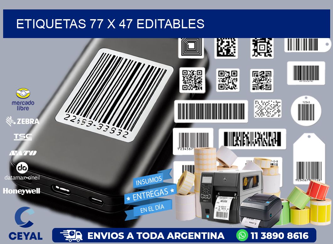 ETIQUETAS 77 x 47 EDITABLES