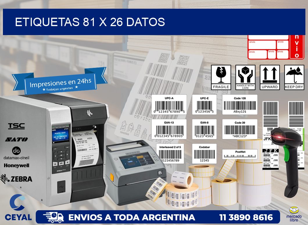 ETIQUETAS 81 x 26 DATOS