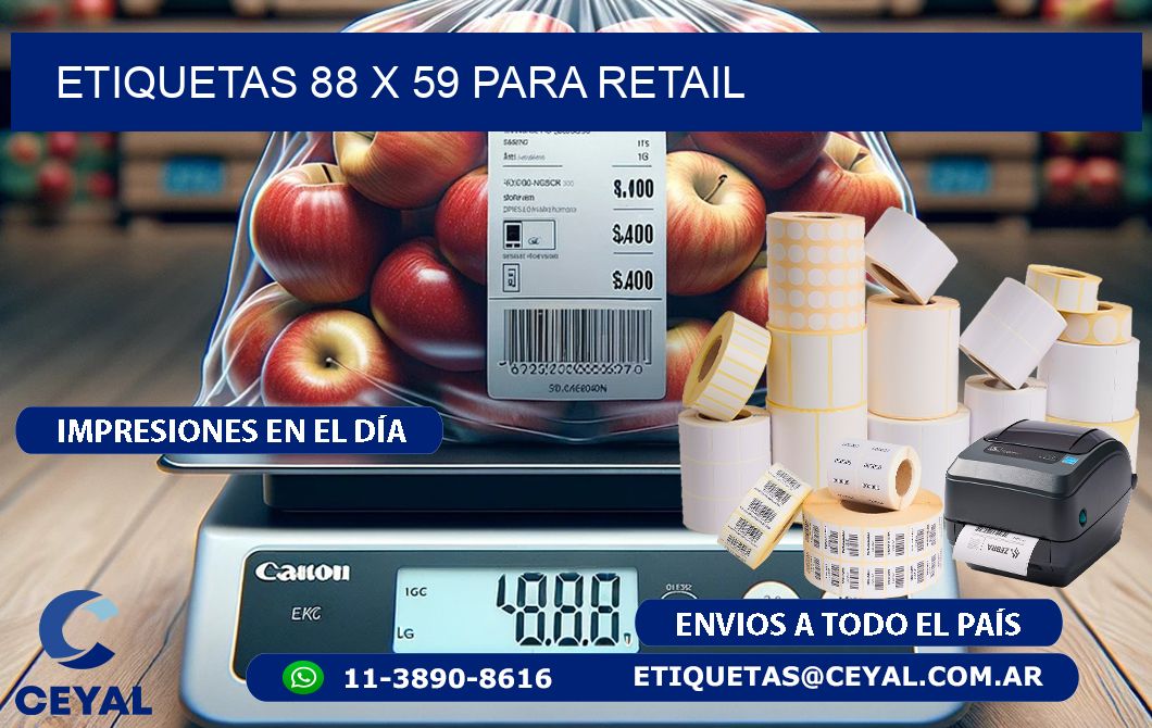 ETIQUETAS 88 x 59 PARA RETAIL