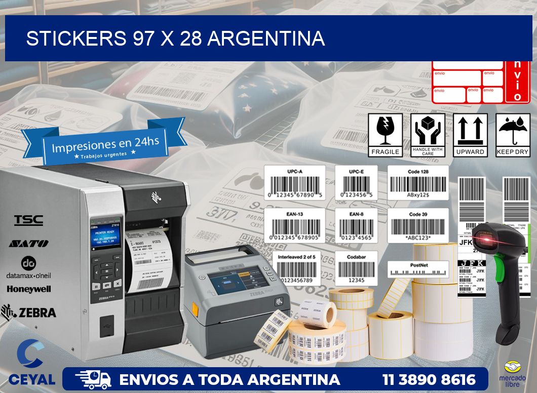 STICKERS 97 x 28 ARGENTINA