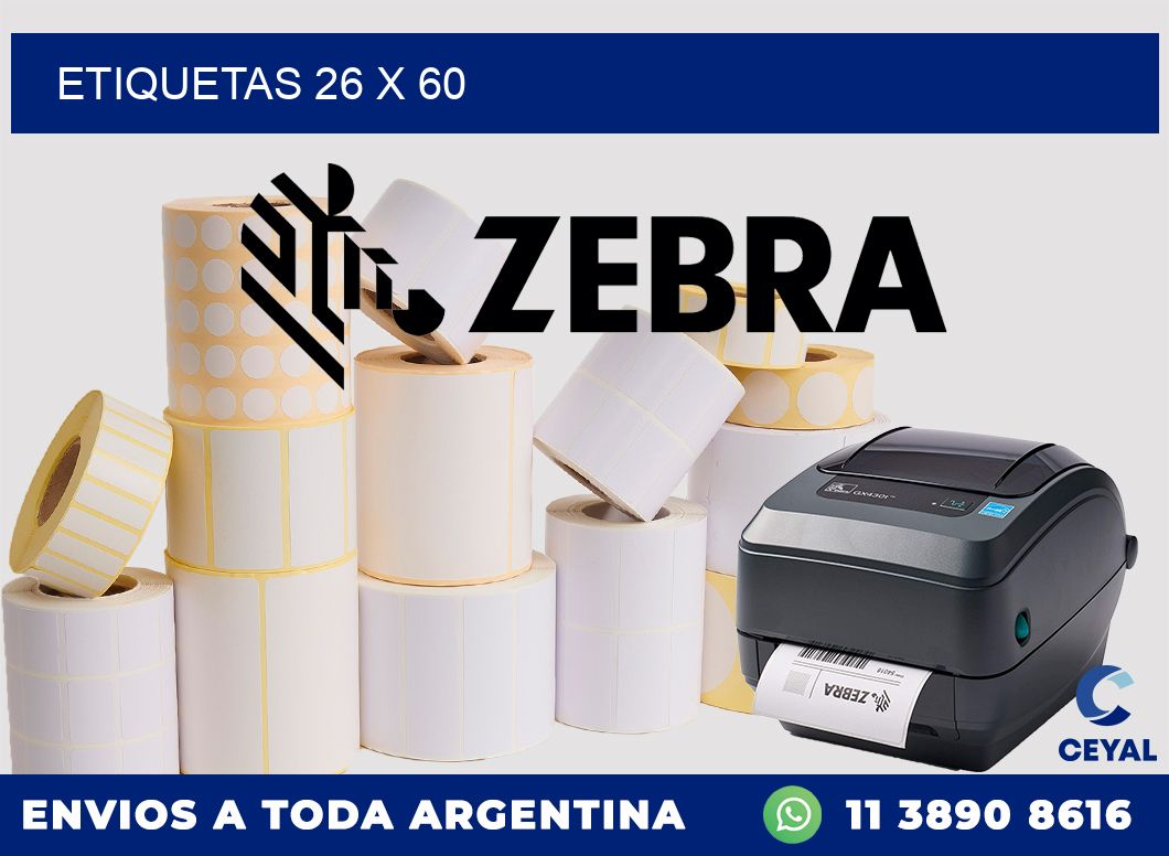 etiquetas 26 x 60