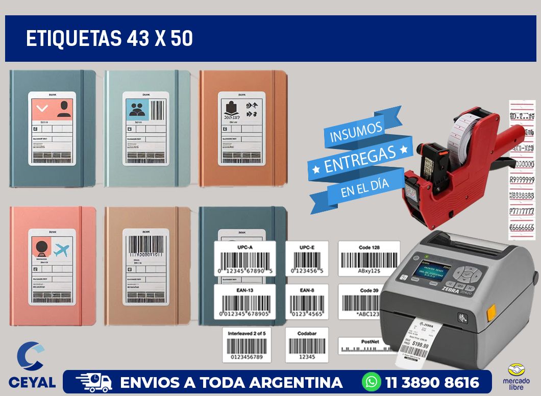 etiquetas 43 x 50