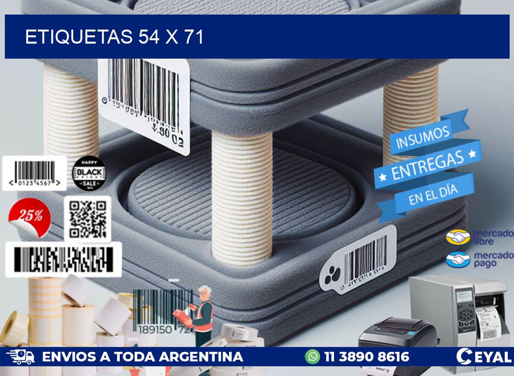 etiquetas 54 x 71