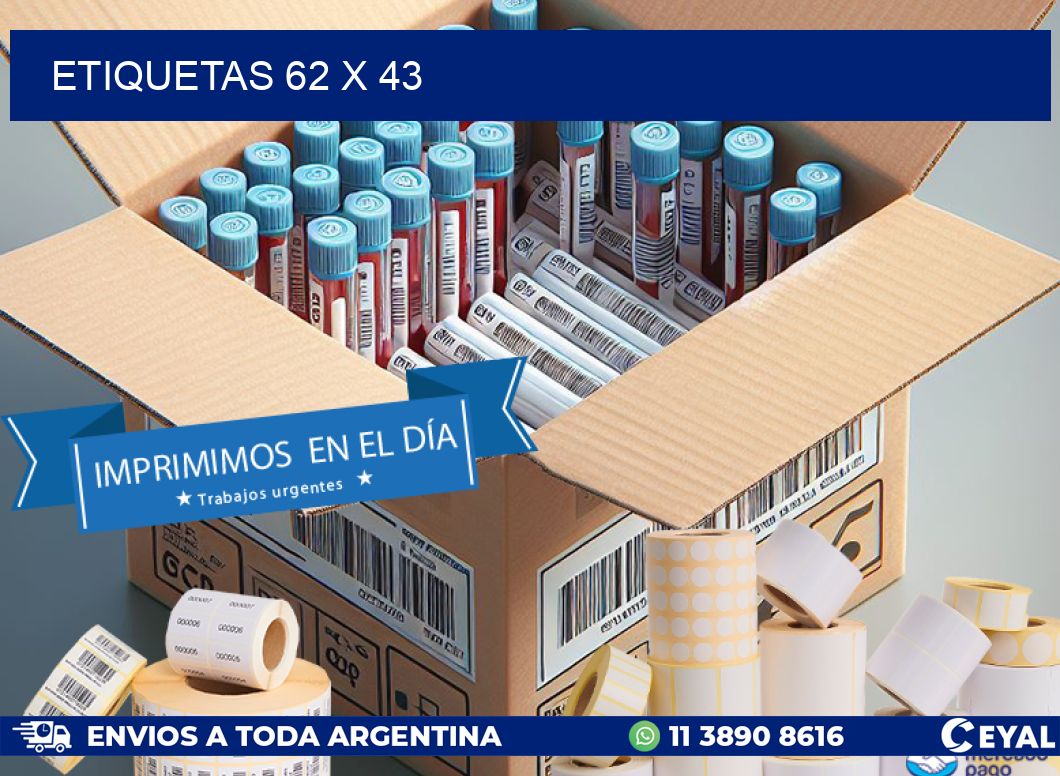 etiquetas 62 x 43