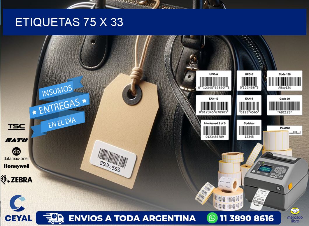 etiquetas 75 x 33