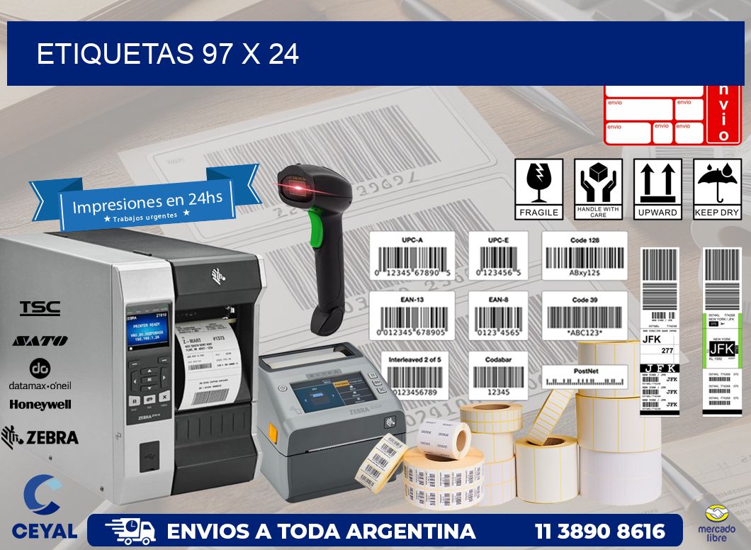 etiquetas 97 x 24