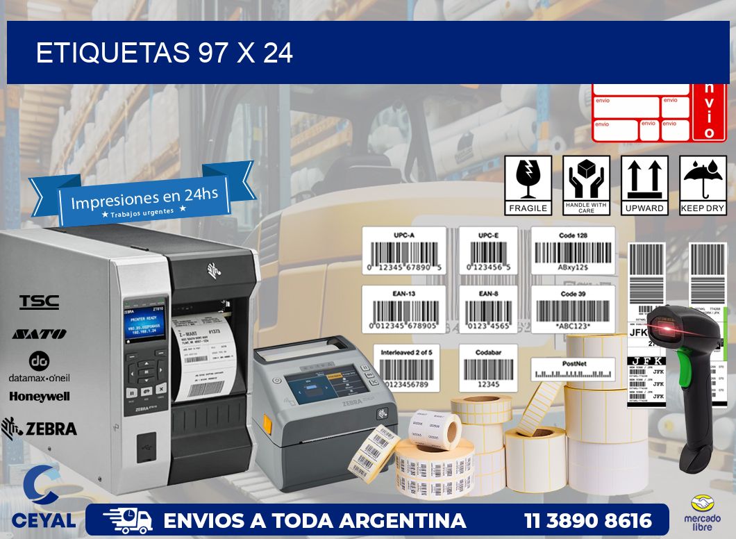 etiquetas 97 x 24