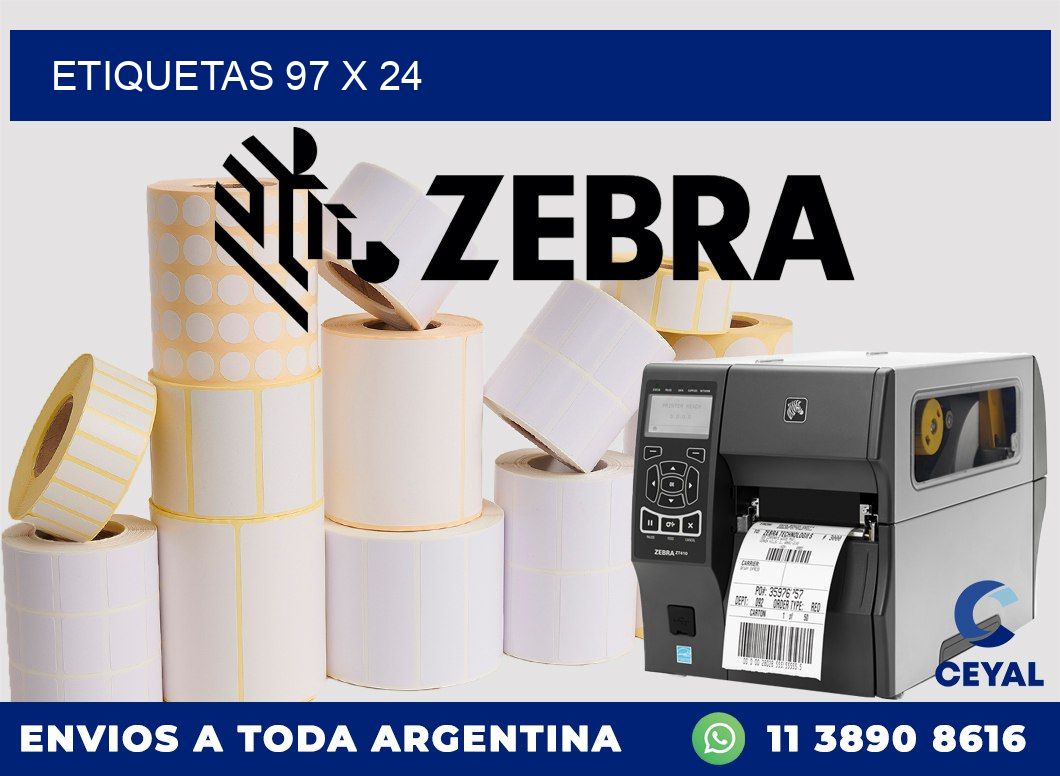 etiquetas 97 x 24