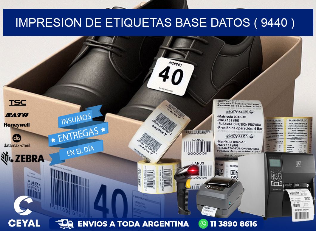 impresion de etiquetas base datos ( 9440 )