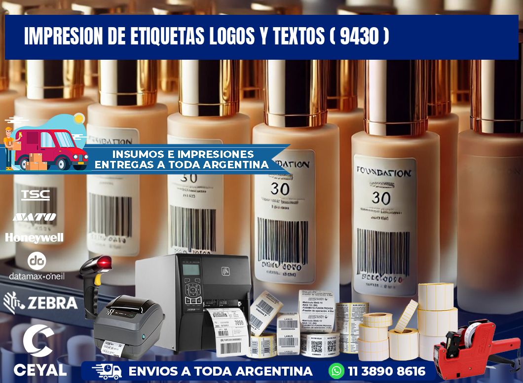 impresion de etiquetas logos y textos ( 9430 )
