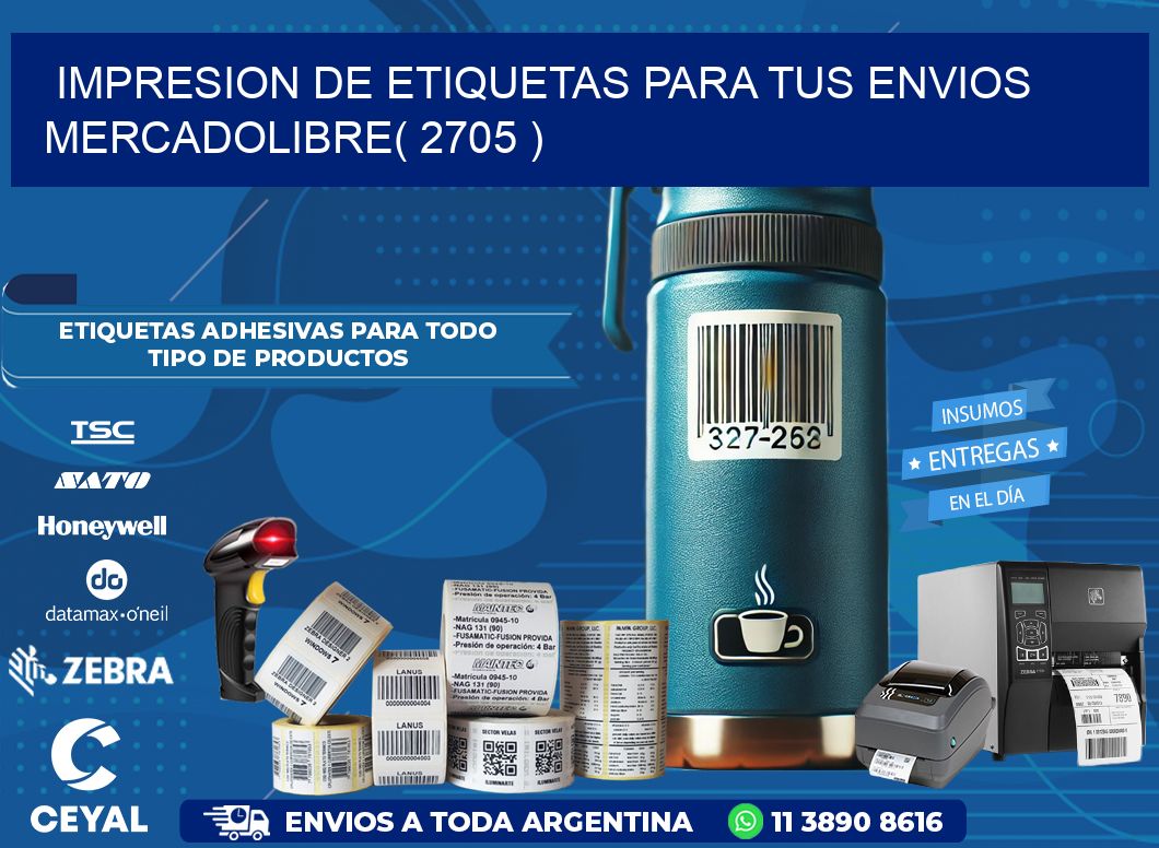 impresion de etiquetas para tus envios mercadolibre( 2705 )