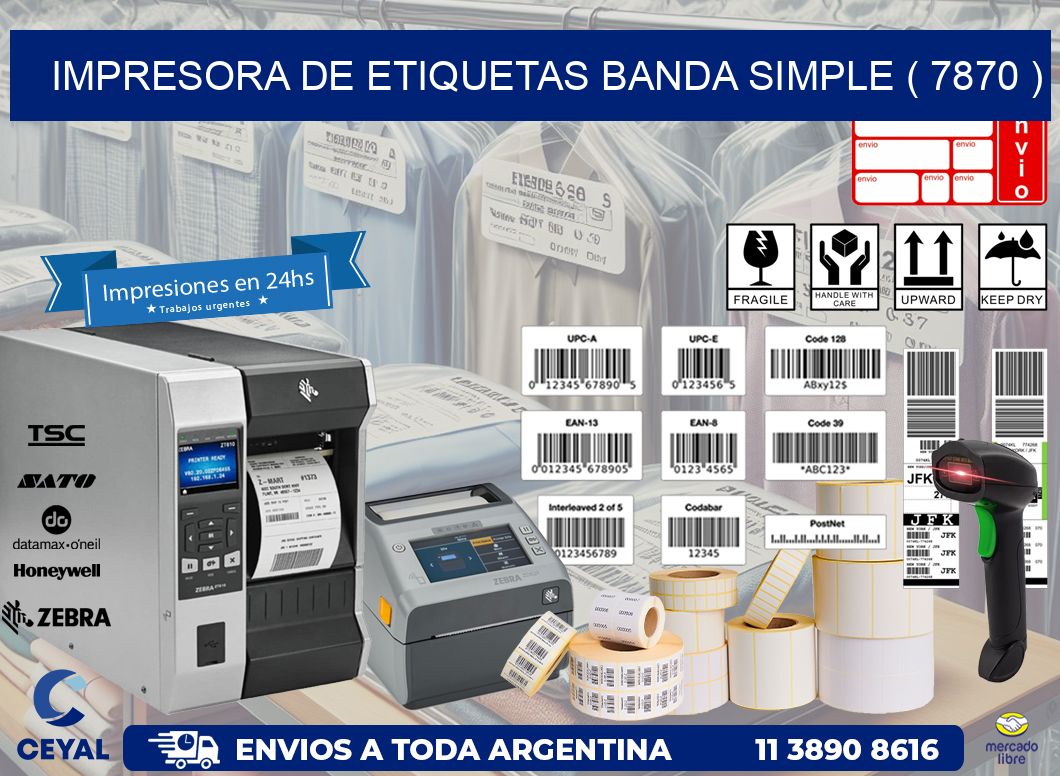 impresora de etiquetas banda simple ( 7870 )