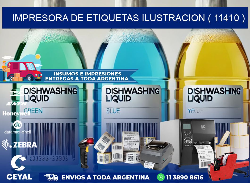 impresora de etiquetas ilustracion ( 11410 )