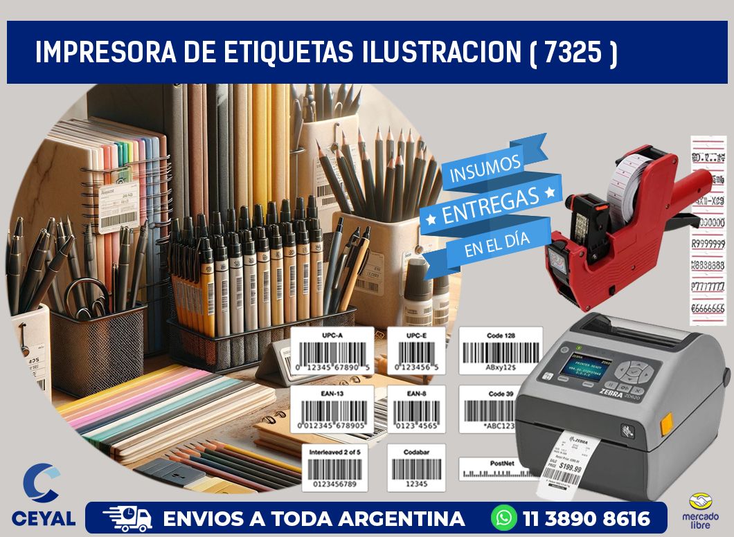 impresora de etiquetas ilustracion ( 7325 )