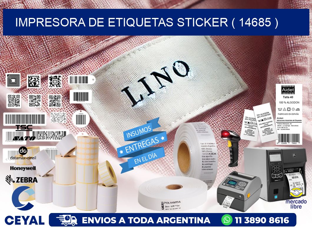 impresora de etiquetas sticker ( 14685 )