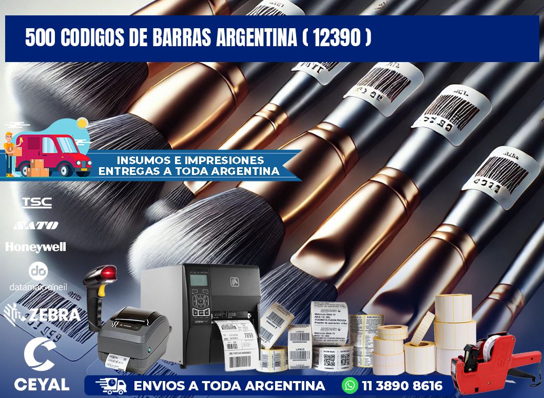 500 codigos de barras argentina ( 12390 )