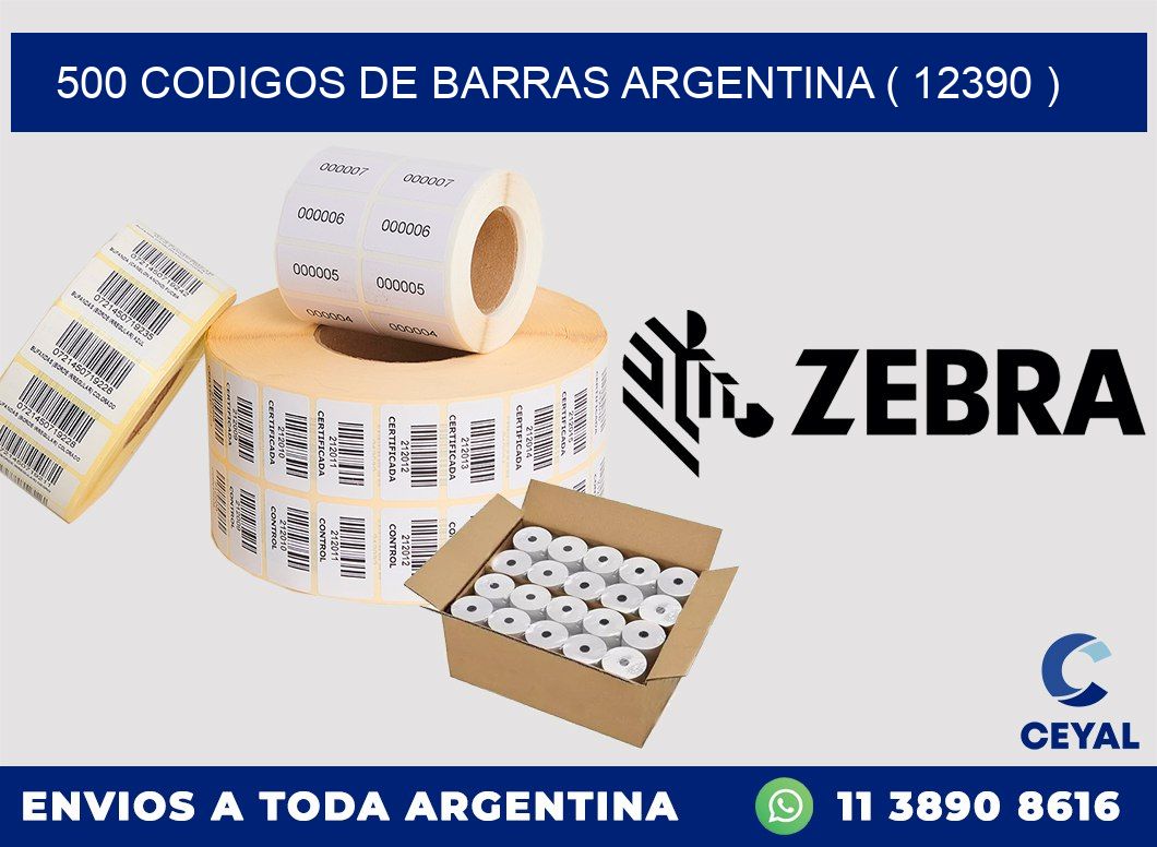 500 codigos de barras argentina ( 12390 )