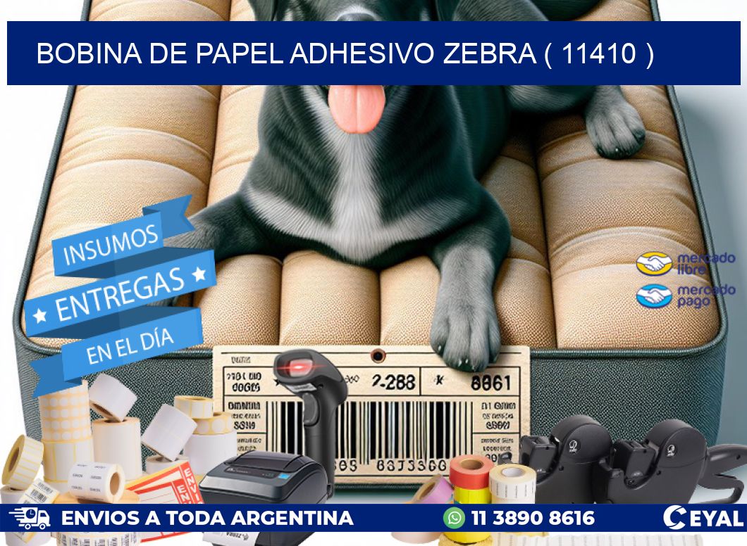 BOBINA DE PAPEL ADHESIVO ZEBRA ( 11410 )